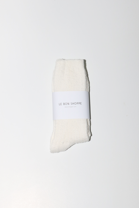 Cottage Socks in White Linen
