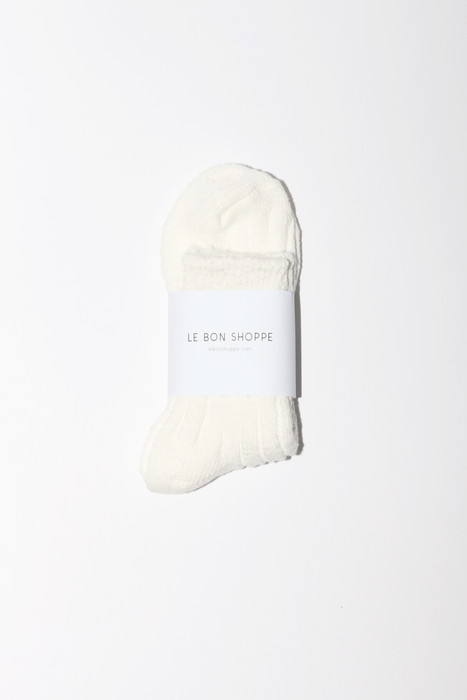 Hut Socks in White Linen