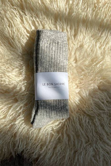 Cottage Socks in Heather Grey
