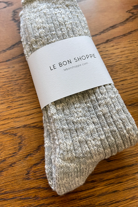 Cottage Socks in Heather Grey