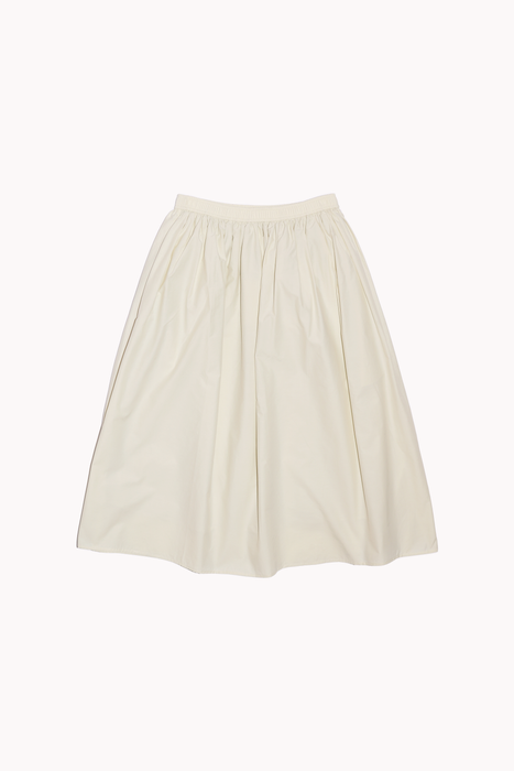 Gathered Midi Skirt in Cream
