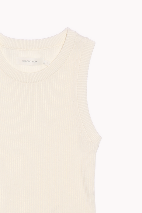 Ribbed Knit Tank in Ivory