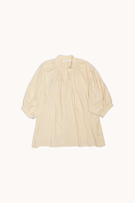 Shirred Blouse in Light Yellow