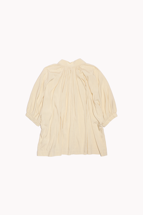 Shirred Blouse in Light Yellow