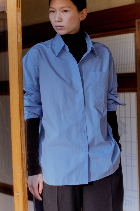Oversized Shirt in Light Blue