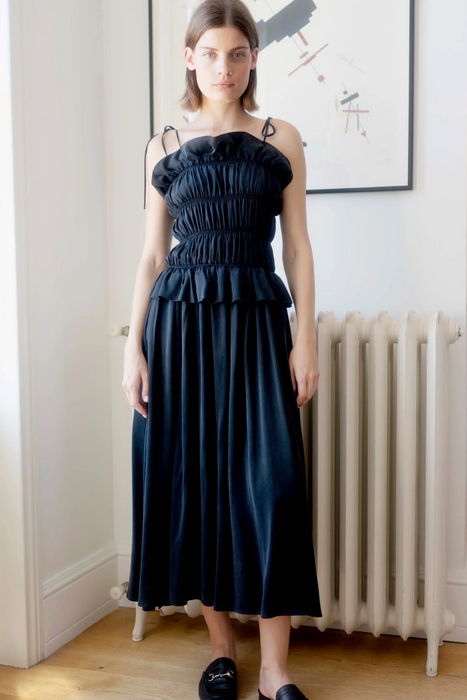 Crinkle Dress in Black