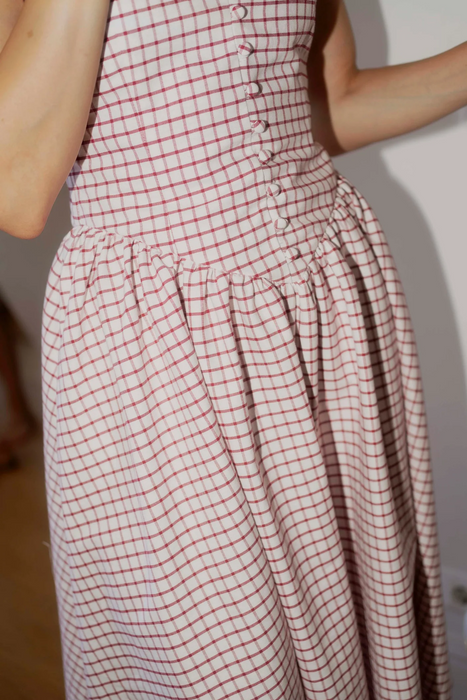 Jess Dress in Red Check