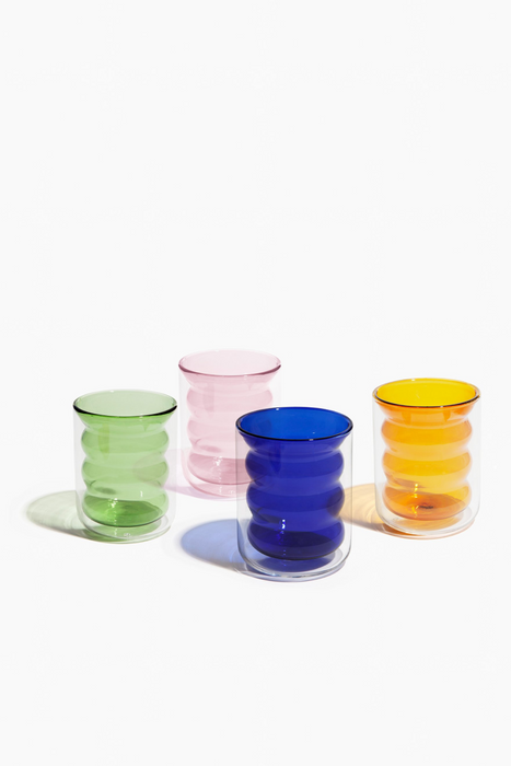Double Wall Groovy Cup in Amber