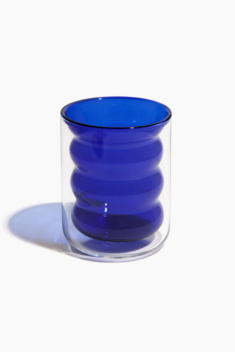Double Wall Groovy Cup in Blue