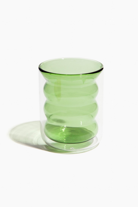 Double Wall Groovy Cup in Green