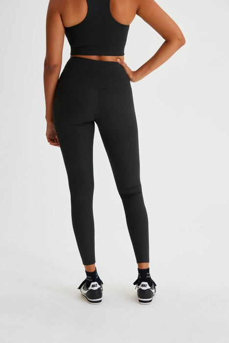 RIB High-Rise Legging in Bluebell