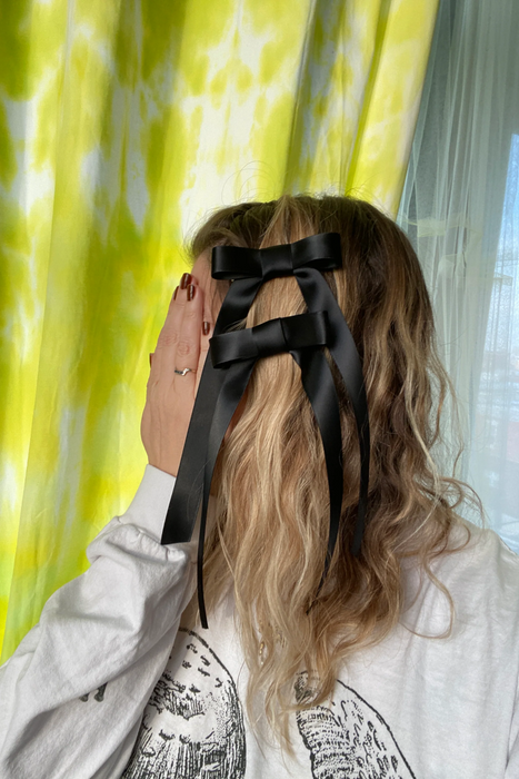 Bow Clip Duo in Mauve