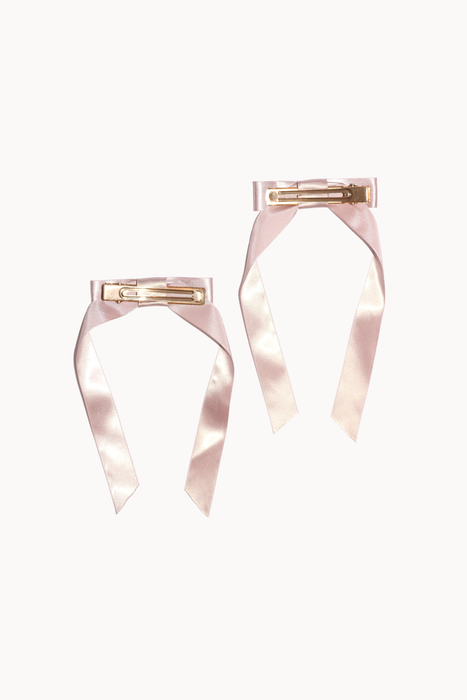 Bow Clip Duo in Mauve